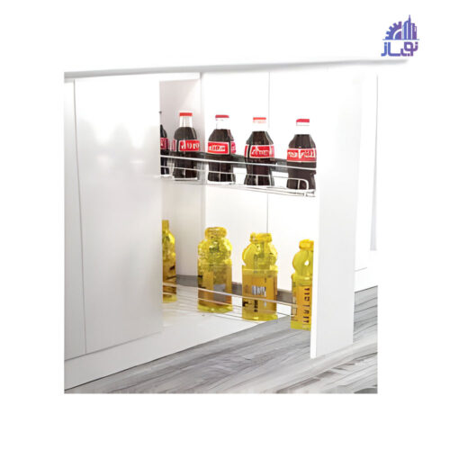 جابطری ریل بغل دو طبقه با ریل آرام بند مکس استیل