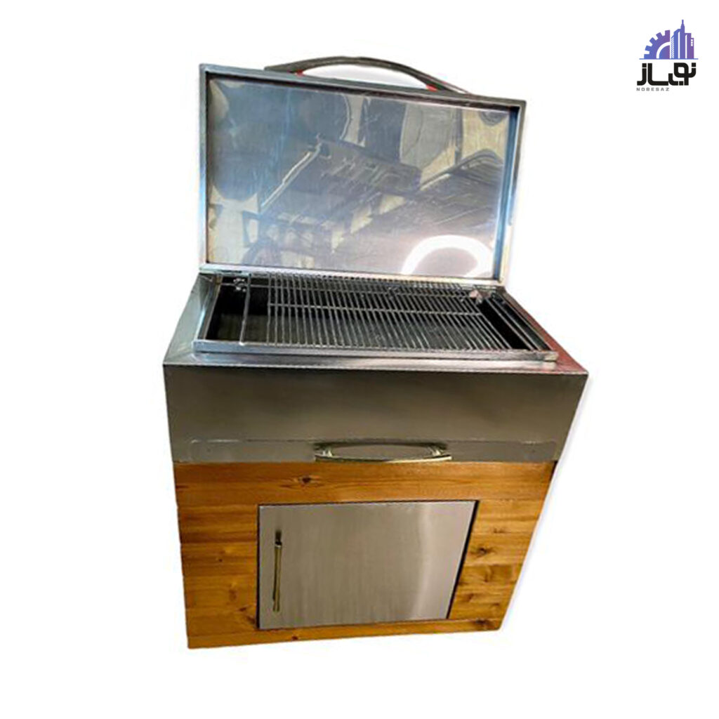 باربیکیو ۱۱۰ سانت ذغالی استیل ترموود عرض 60 کد cc148