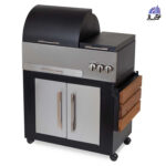 باربیکیو ۹۲ سانت نما استیل درب نیم هلال عرض 50 کد cc82